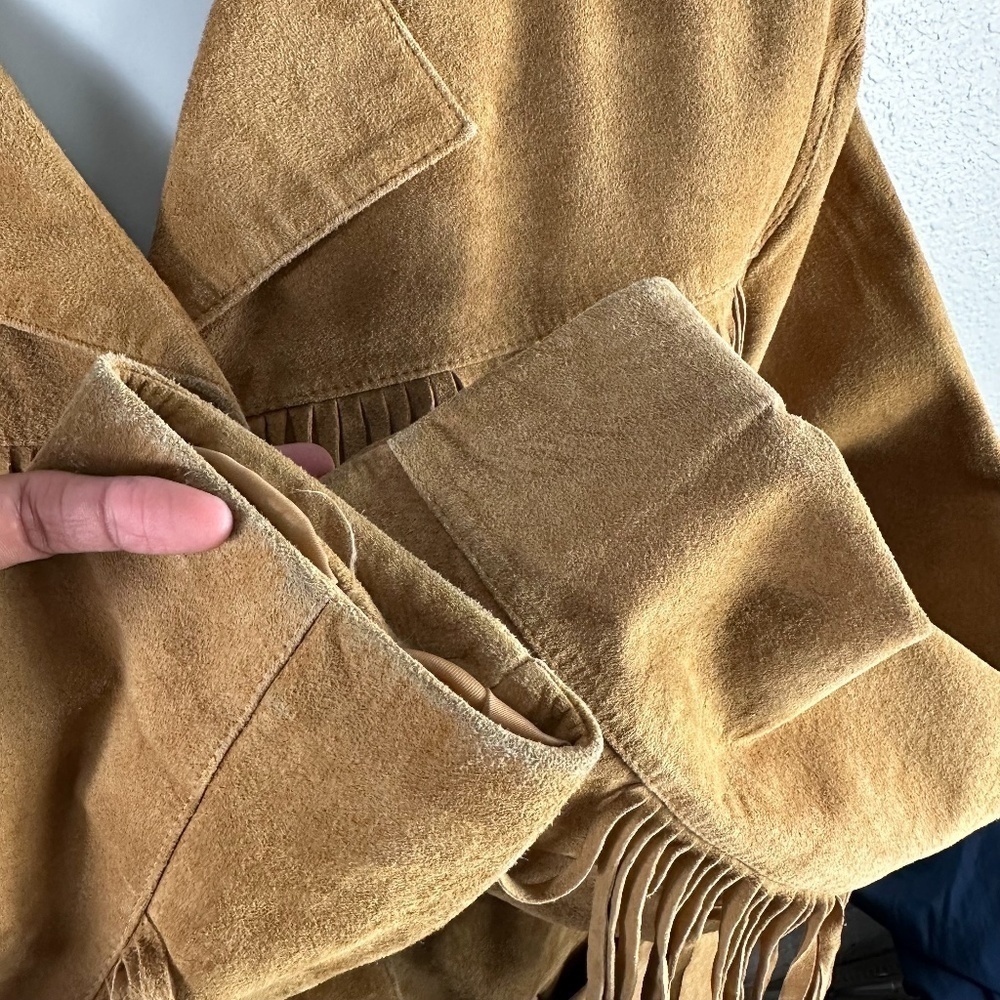 Lonestar Fringe Leather Western Style Jacket SZ L - Picture 7 of 8